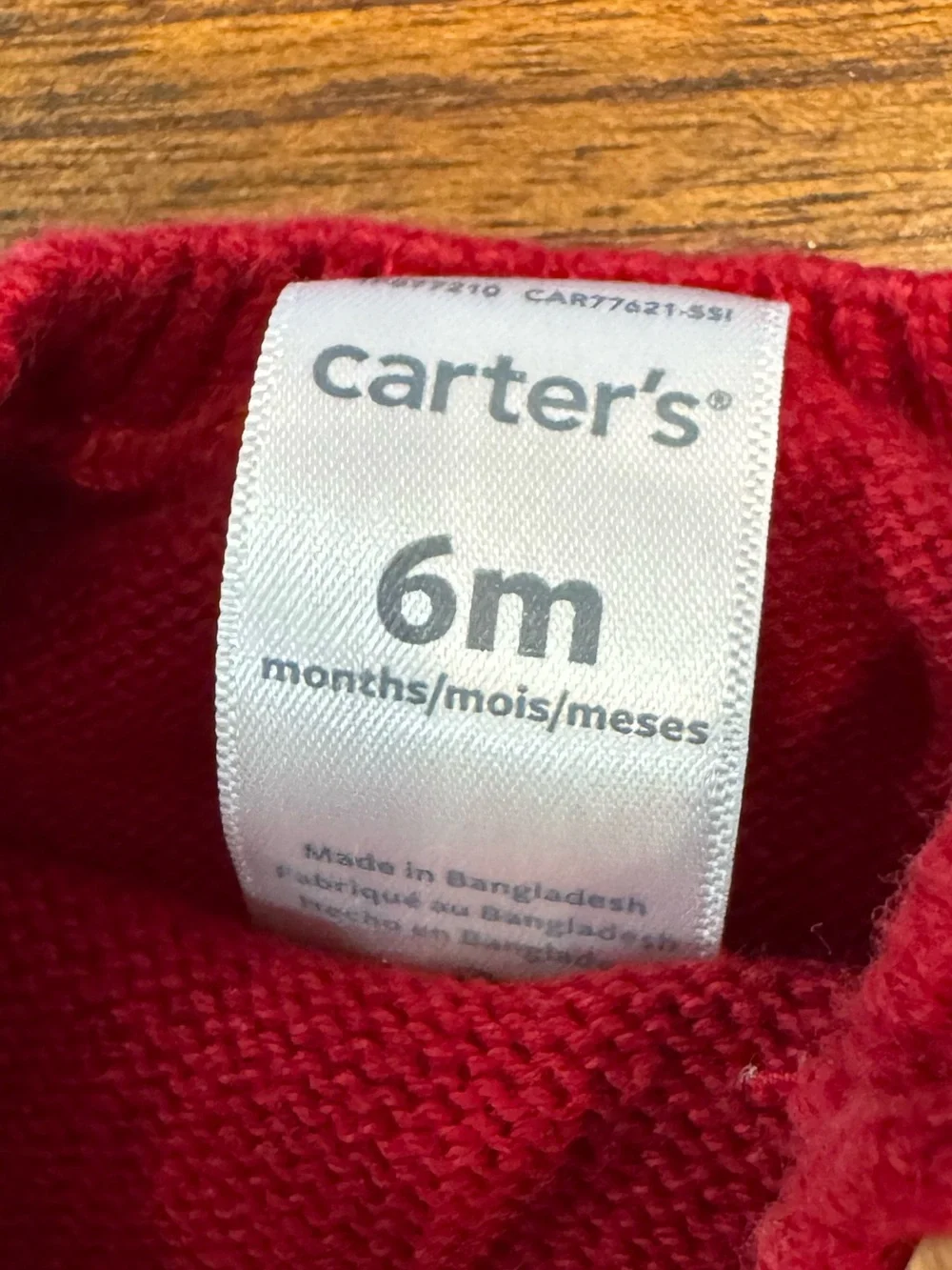 Carter's Red Knit Sweater & Pants Set with Green Tree Accent